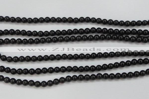 CBJ552 15.5 inches 6mm round Russian black jade beads wholesale