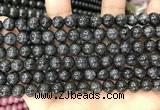 CBJ558 15.5 inches 6mm round black jade beads wholesale