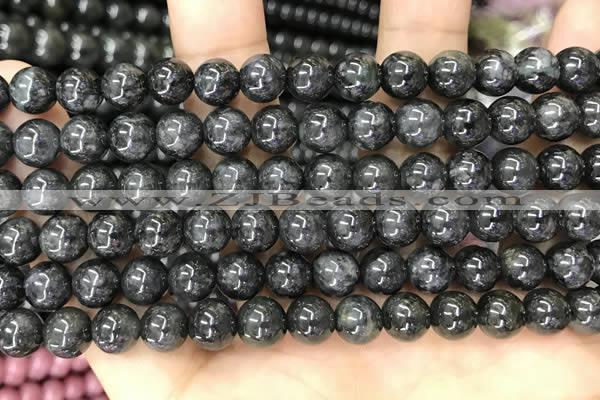 CBJ559 15.5 inches 8mm round black jade beads wholesale