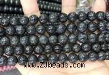 CBJ560 15.5 inches 10mm round black jade beads wholesale