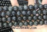 CBJ561 15.5 inches 12mm round black jade beads wholesale