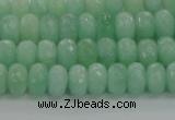 CBJ65 15.5 inches 5*8mm faceted rondelle jade gemstone beads