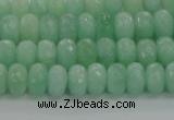 CBJ65 15.5 inches 5*8mm faceted rondelle jade gemstone beads