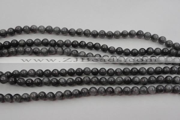 CBJ650 15.5 inches 6mm round black jade beads wholesale