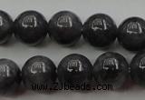 CBJ651 15.5 inches 8mm round black jade beads wholesale