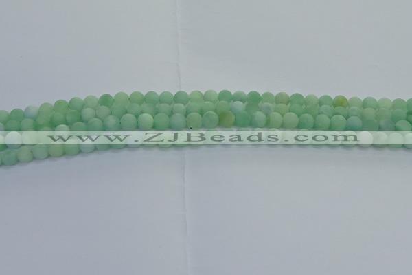 CBJ80 15.5 inches 4mm round matte jade gemstone beads wholesale