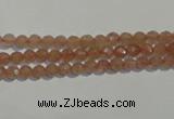 CBQ07 15.5 inches 4mm faceted round strawberry quartz beads