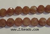 CBQ09 15.5 inches 8mm faceted round strawberry quartz beads