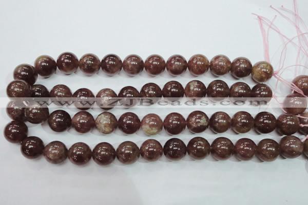 CBQ206 15.5 inches 16mm round strawberry quartz beads wholesale