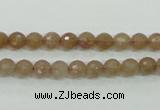 CBQ211 15.5 inches 6mm faceted round strawberry quartz beads