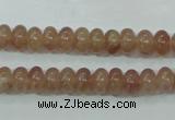 CBQ220 15.5 inches 5*8mm rondelle strawberry quartz beads
