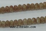 CBQ223 15.5 inches 5*8mm faceted rondelle strawberry quartz beads