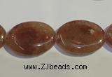 CBQ24 15.5 inches 18*25mm oval strawberry quartz beads wholesale