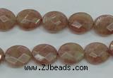 CBQ251 15.5 inches 10*12mm faceted oval strawberry quartz beads
