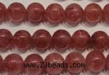 CBQ353 15.5 inches 10mm round natural strawberry quartz beads