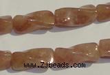 CBQ38 15.5 inches 10*22mm twisted strawberry quartz beads