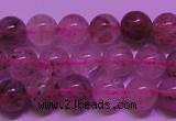 CBQ401 15 inches 6mm round natural strawberry quartz beads