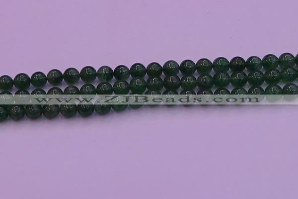 CBQ423 15.5 inches 8mm round green strawberry quartz beads