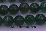 CBQ424 15.5 inches 9mm round green strawberry quartz beads