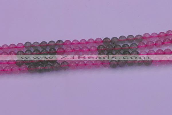 CBQ428 15.5 inches 7mm round mixed strawberry quartz beads