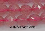 CBQ439 15.5 inches 12mm faceted nuggets strawberry quartz beads