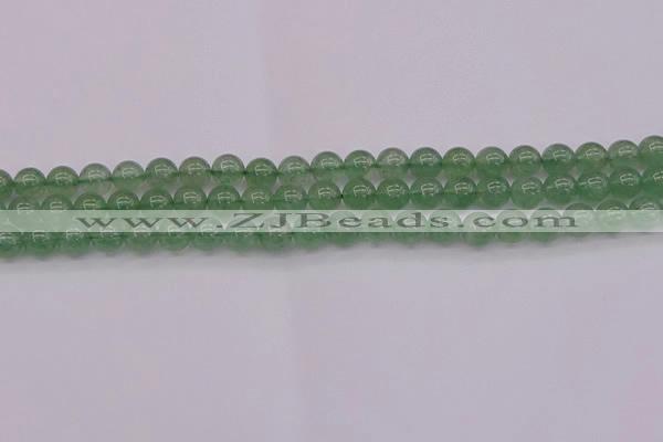 CBQ491 15.5 inches 6mm round green strawberry quartz beads