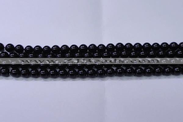 CBQ501 15.5 inches 6mm round natural black quartz beads
