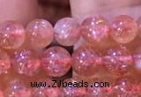 CBQ558 15.5 inches 4mm round golden strawberry quartz beads