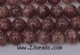 CBQ602 15.5 inches 8mm round natural strawberry quartz beads