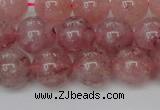 CBQ615 15.5 inches 14mm round natural strawberry quartz beads