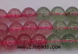 CBQ652 15.5 inches 8mm round mixed strawberry quartz beads