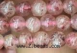 CBQ695 15.5 inches 4mm round strawberry quartz beads wholesale