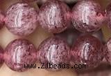 CBQ697 15.5 inches 8mm round strawberry quartz beads wholesale