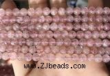 CBQ706 15.5 inches 6mm round strawberry quartz beads wholesale