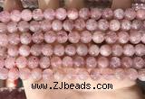 CBQ707 15.5 inches 8mm round strawberry quartz beads wholesale