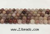 CBQ731 15.5 inches 10mm round strawberry quartz beads wholesale