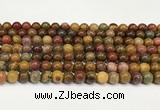 CBQ736 15.5 inches 6mm round red moss agate beads wholesale