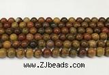 CBQ737 15.5 inches 8mm round red moss agate beads wholesale