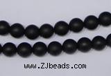 CBS02 15.5 inches 6mm round black stone beads wholesale