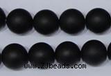 CBS06 15.5 inches 14mm round black stone beads wholesale