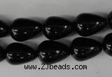 CBS205 15.5 inches 12*16mm teardrop blackstone beads wholesale