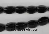 CBS212 15.5 inches 9*12mm trihedron blackstone beads wholesale