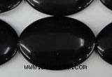 CBS254 15.5 inches 25*35mm oval blackstone beads wholesale