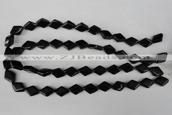 CBS288 15.5 inches 12*16mm diamond blackstone beads wholesale