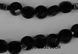 CBS291 15.5 inches 8mm faceted coin blackstone beads wholesale