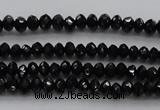 CBS511 15.5 inches 2*3mm faceted rondelle AA grade black spinel beads