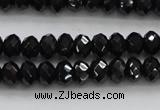 CBS513 15.5 inches 4*5mm faceted rondelle AA grade black spinel beads