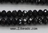 CBS513 15.5 inches 4*5mm faceted rondelle AA grade black spinel beads