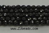 CBS534 15.5 inches 3mm faceted round black spinel beads