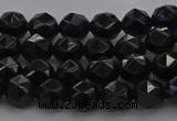 CBS536 15.5 inches 6mm faceted round black spinel beads